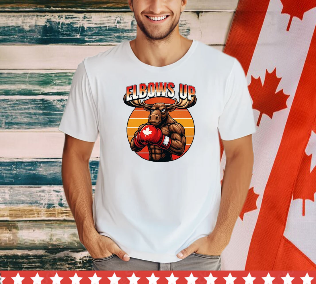 Elbows Up Canadian Moose Boxing Shirt