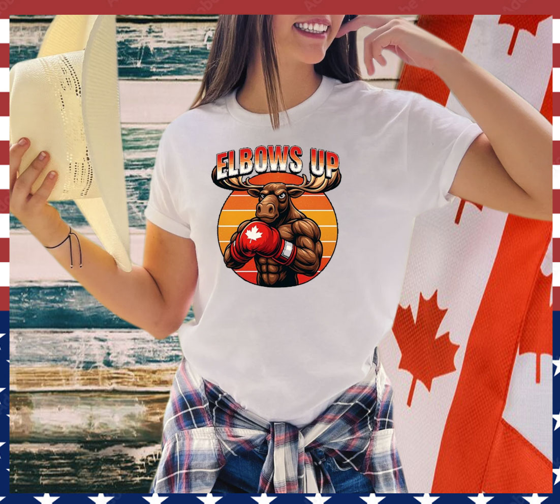 Elbows Up Canadian Moose Boxing Shirt