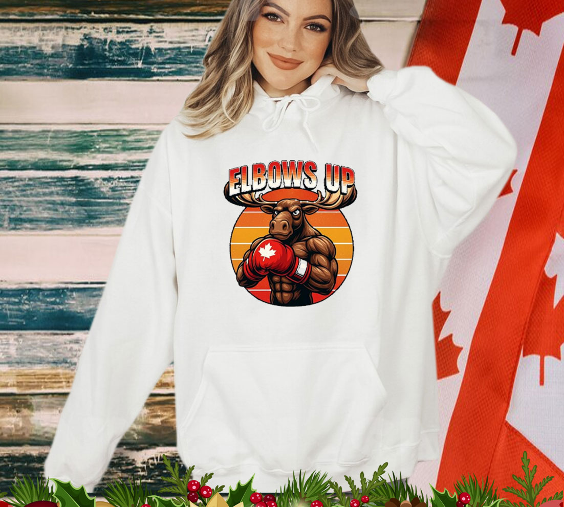 Elbows Up Canadian Moose Boxing Shirt