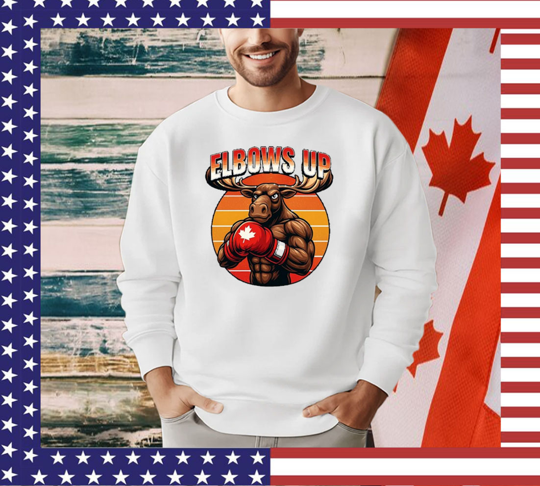 Elbows Up Canadian Moose Boxing Shirt