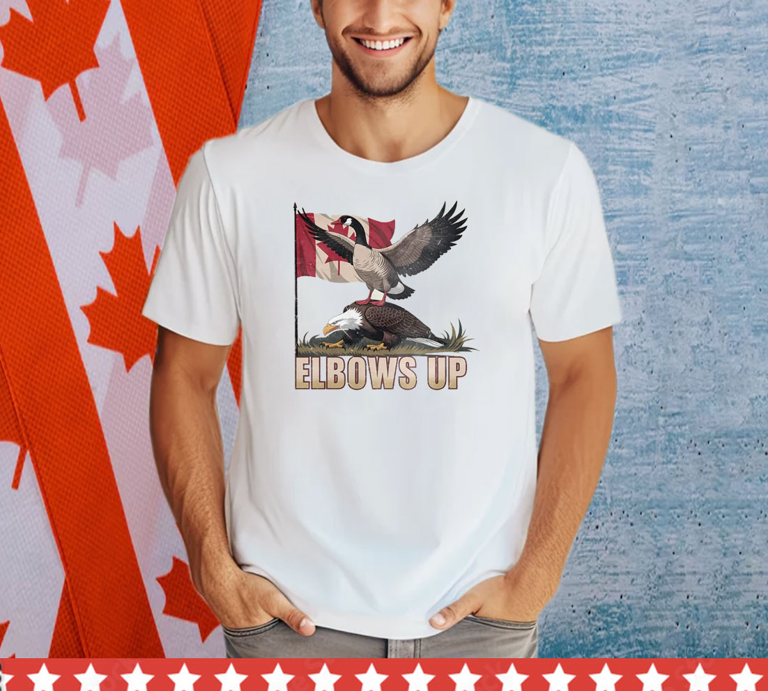 Goose And Eagle Elbows Up Canada Shirt