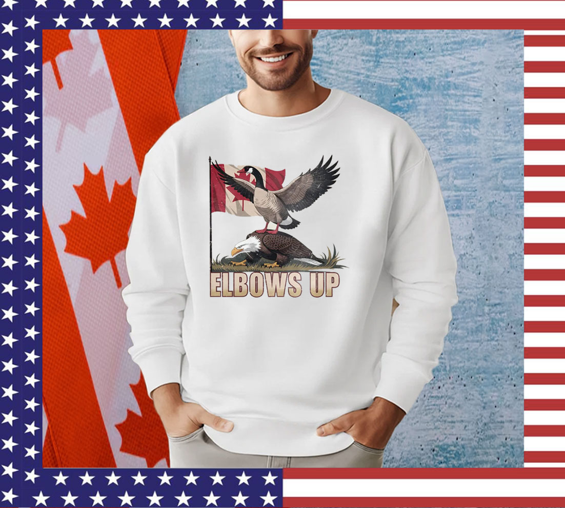 Goose And Eagle Elbows Up Canada Shirt