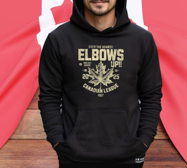 Over The Boards Elbows Up Canadian League Shirt