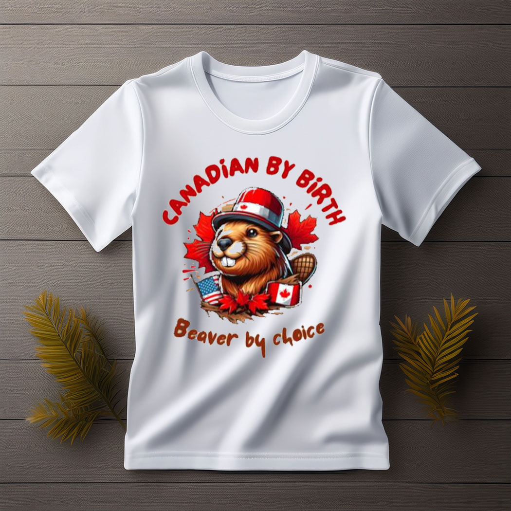 Canadian by birth on Unisex Poly Cotton T-Shirt