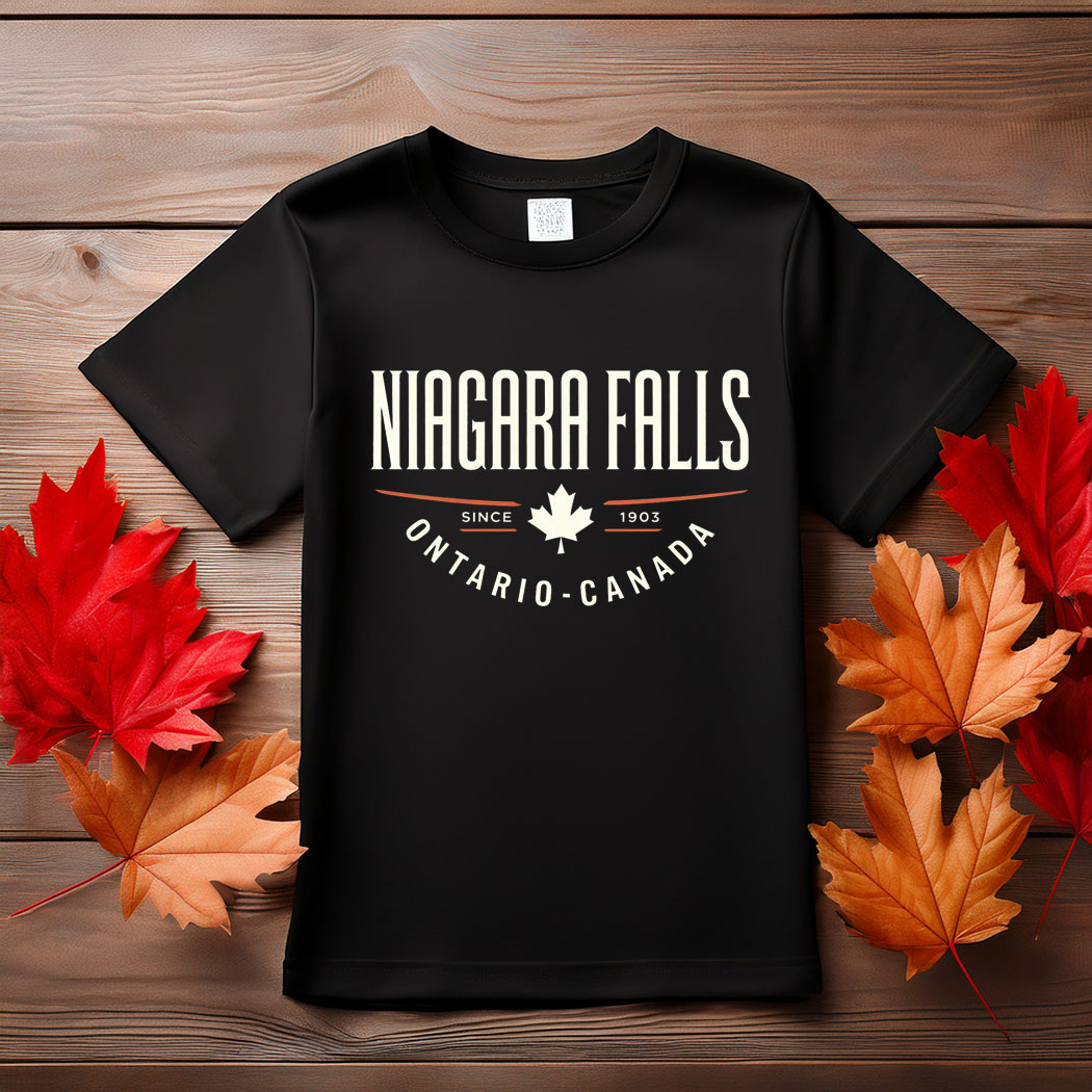 Niagara Falls Ontario Canada Souvenir Family Vacation River T-Shirt