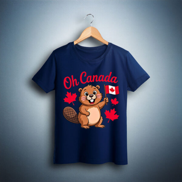 Oh Canada Day Funny Beaver Humor Canadian Wildlife Maple T-Shirt