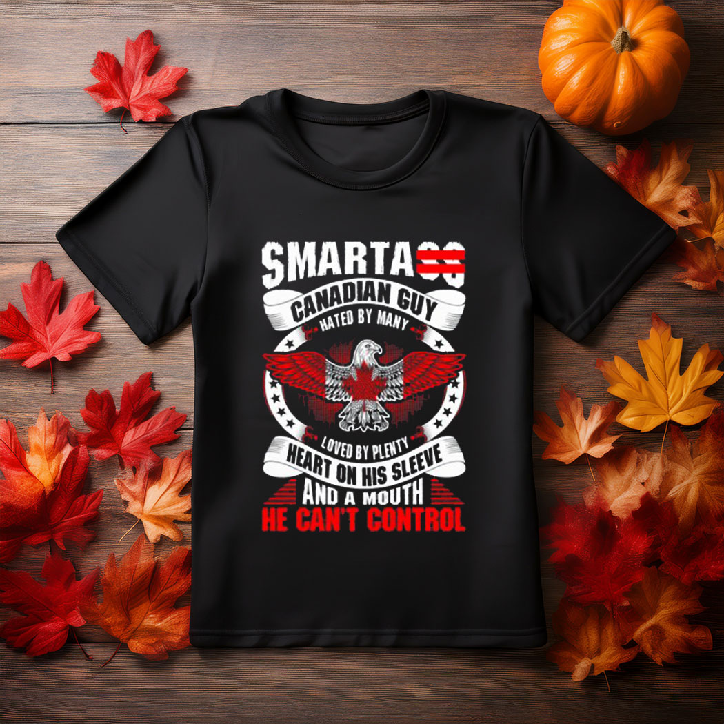 Smartass Canadian Guy on Men’s Tri-Blend Organic T-Shirt