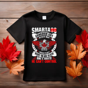 Smartass Canadian Guy on Men’s Tri-Blend Organic T-Shirt
