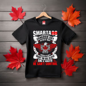 Smartass Canadian Guy on Men’s Tri-Blend Organic T-Shirt
